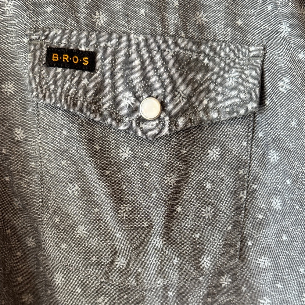 Howler Brothers Charcoal Patterned Button Down Sh… - image 3